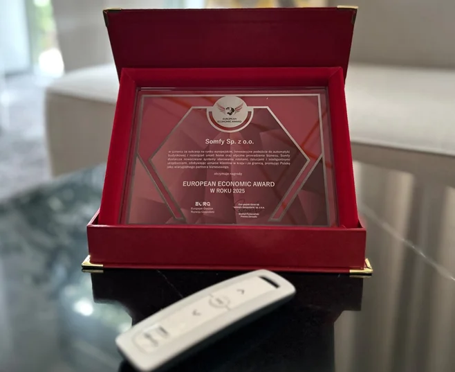 Somfy wyróżnione za innowacje i etykę biznesu – nagroda European Economic Award dla lidera automatyki budynkowej